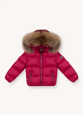 3470D-BABY DOWN JACKET W/FUR-613 Rebel