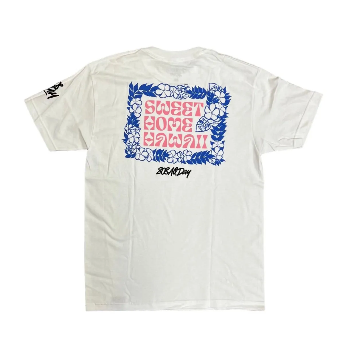 808ALLDAY SHH Floral White T-Shirt