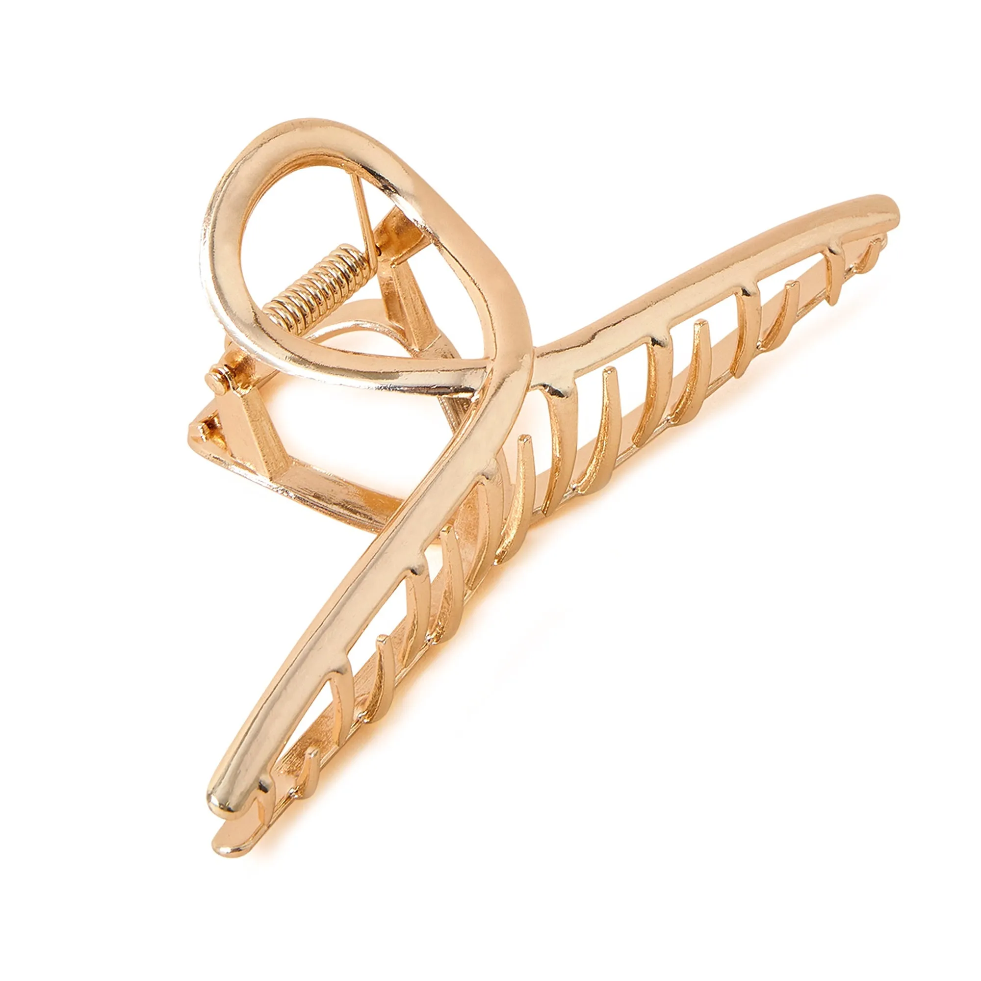 Accessorize London Women's Gold Metal Twist Claw Clip