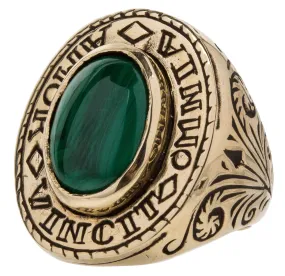 Amor Ring ~ Malachite Gemstone