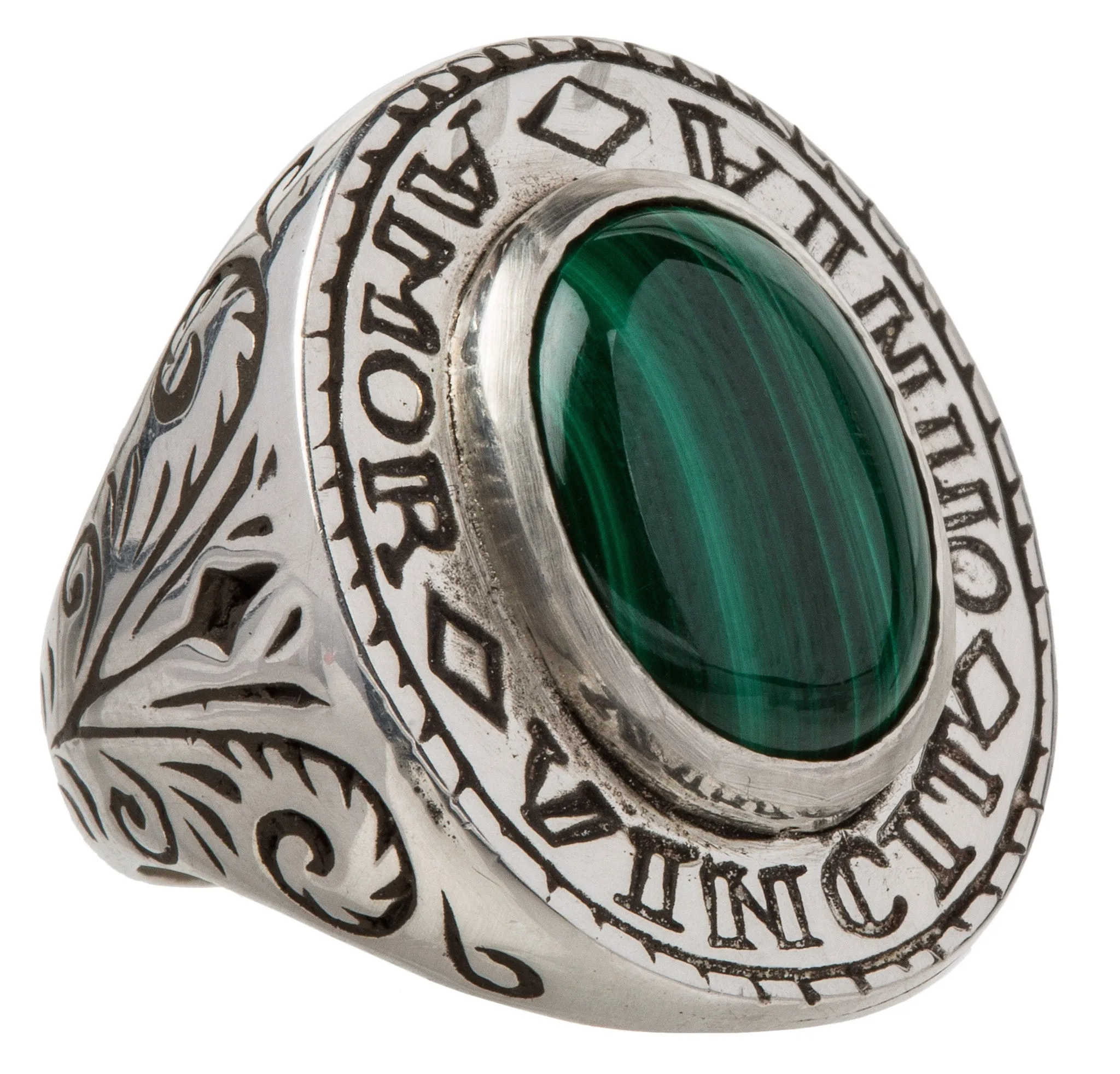 Amor Ring ~ Malachite Gemstone