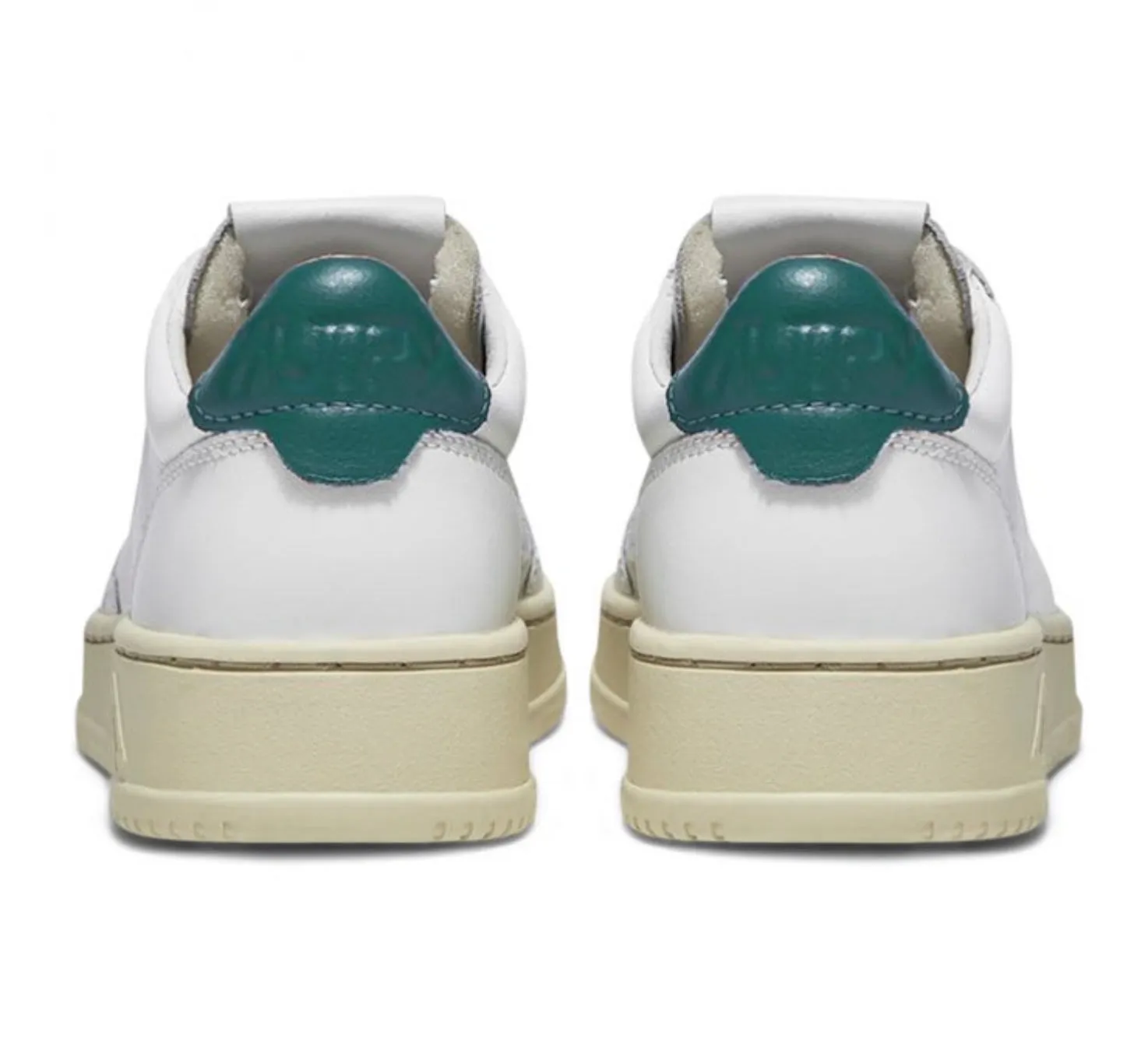 Autry Action Shoes Low Man Leather - White & Petrol