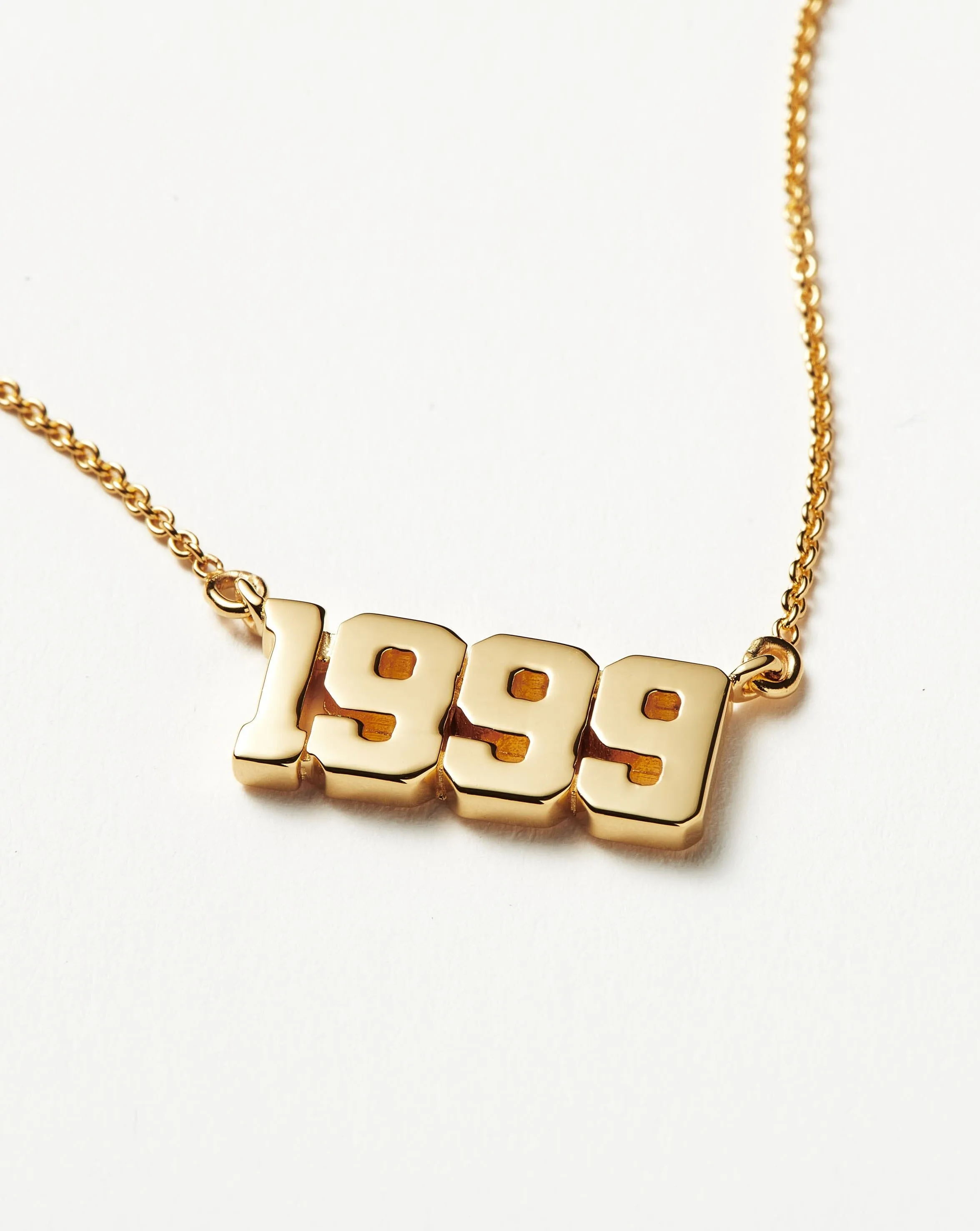 Birth Year Necklace  - Year 1999 | 18ct Gold Plated Vermeil