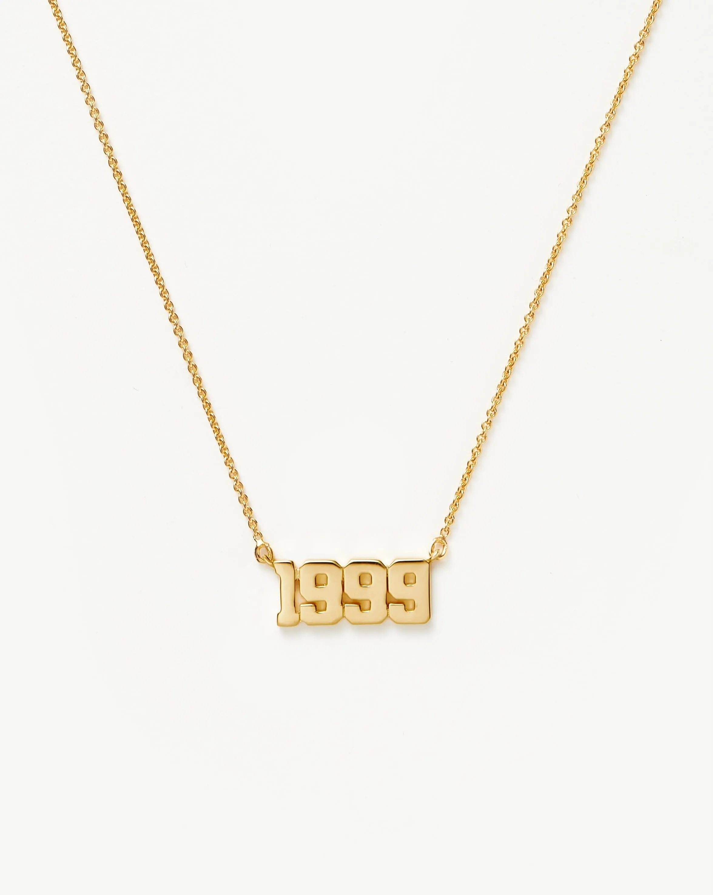 Birth Year Necklace  - Year 1999 | 18ct Gold Plated Vermeil