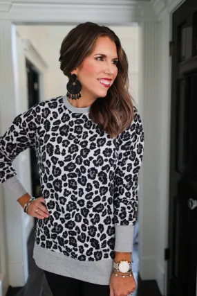 Cabin Nights Grey Leopard Everyday Tunic