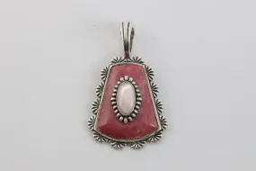 Carolyn Pollack 925 Silver 15.08tcw Rhodochrosite Pendant (22.74g.)