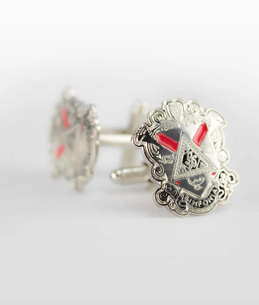 Coat of Arms Cufflinks, Silver