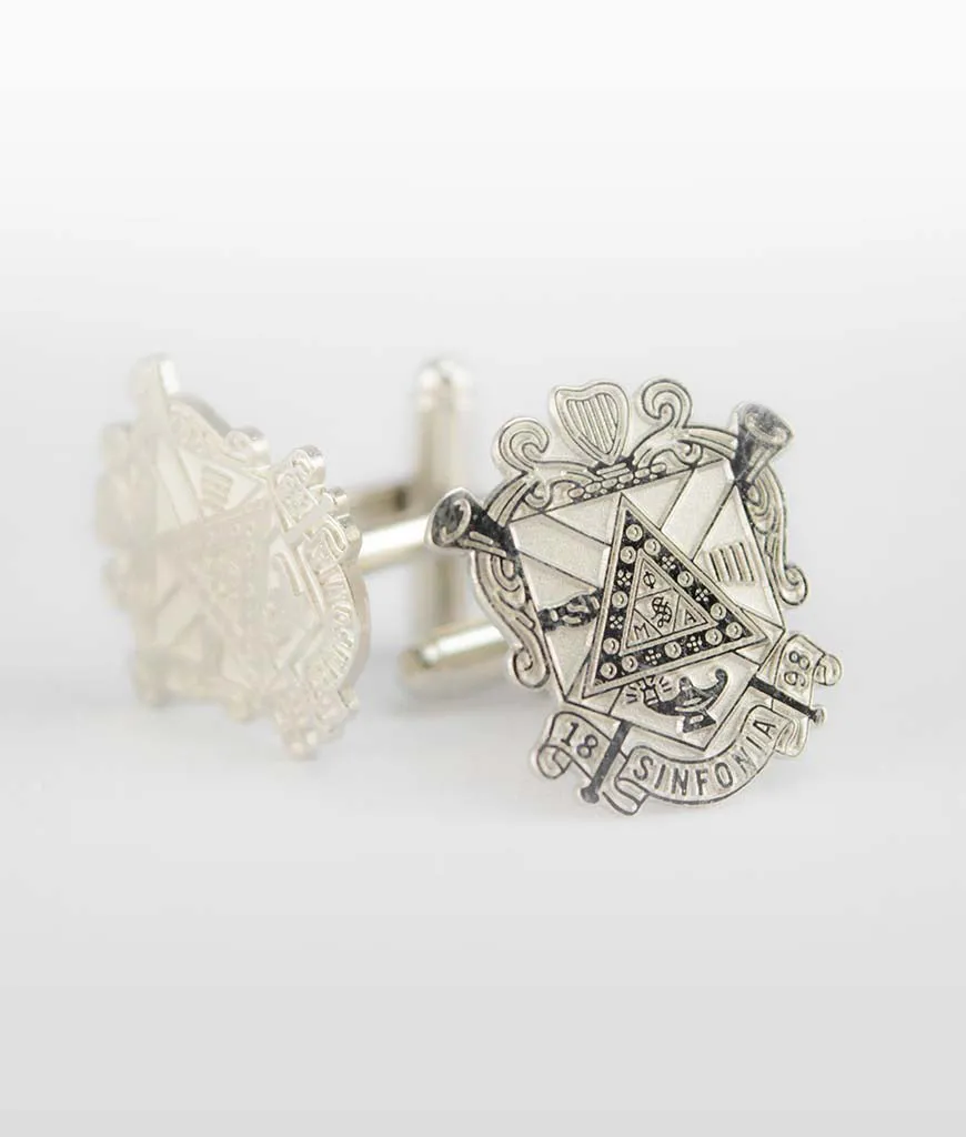 Coat of Arms Cufflinks, Silver