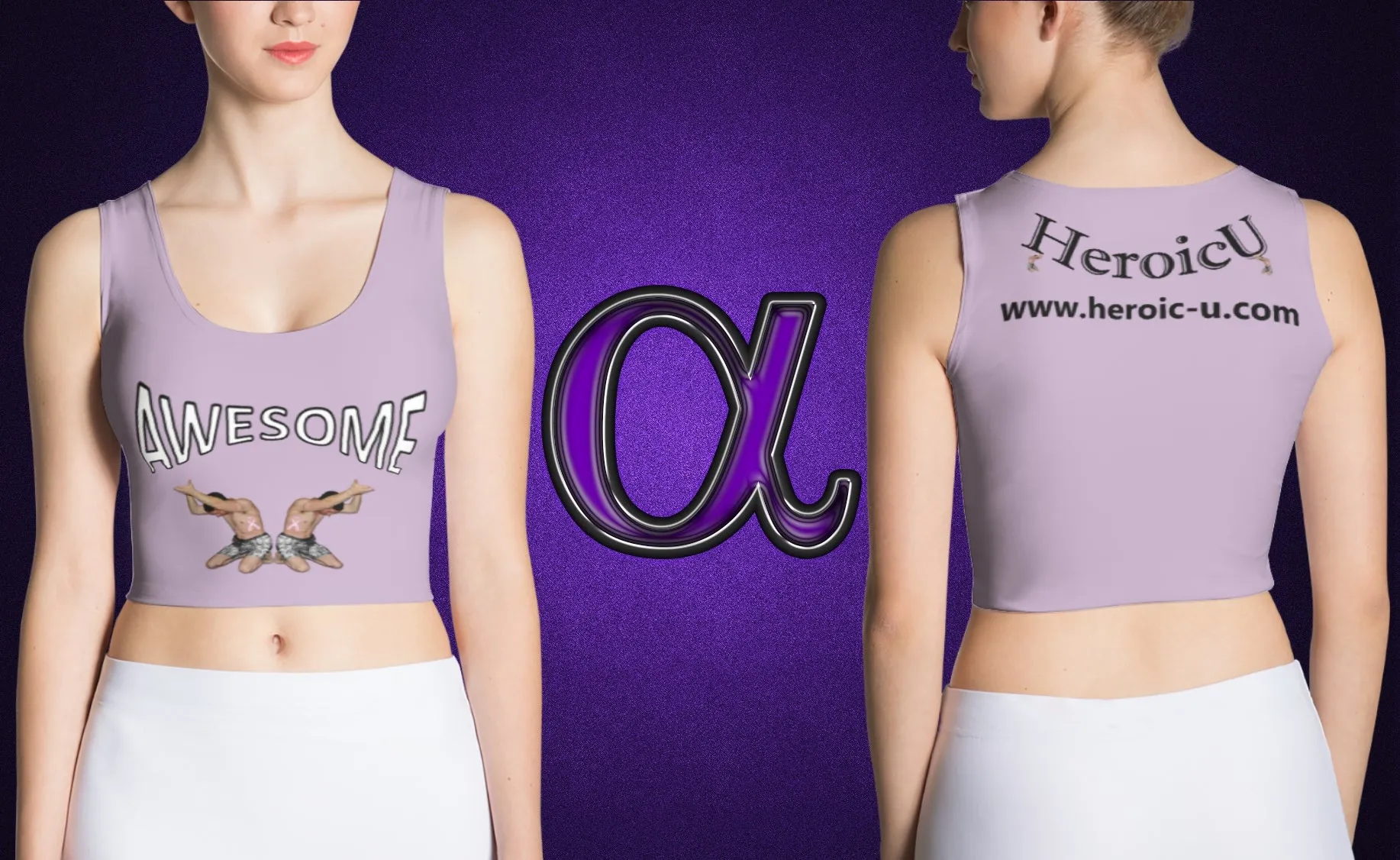 Crop Top Awesome Pale Purple