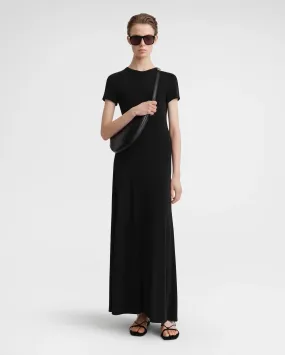 FLUID JERSEY DRESS / BLACK