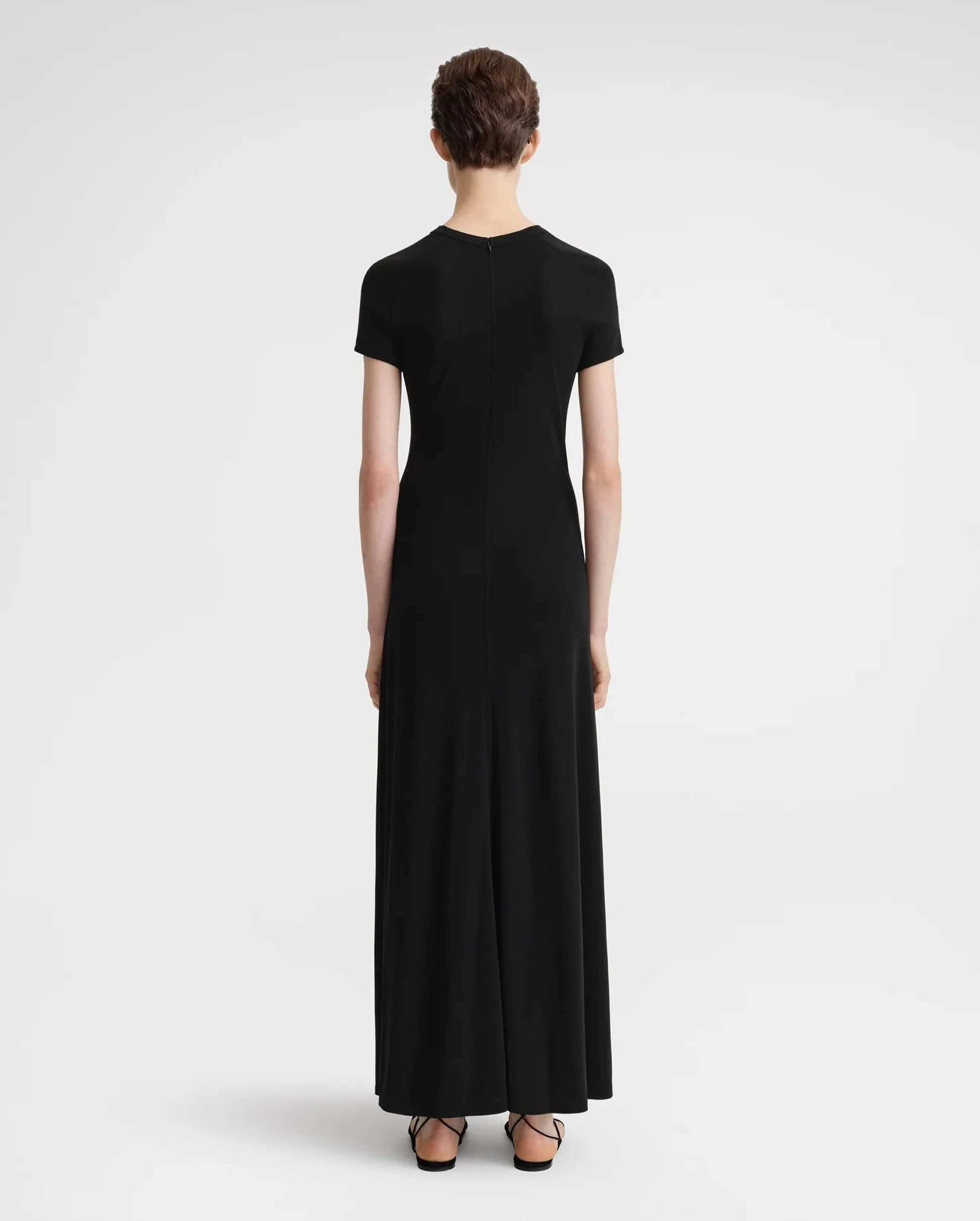 FLUID JERSEY DRESS / BLACK