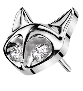 Fox Clear CZ Titanium Threadless Top