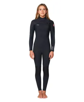 Girl's HyperFire 3/2mm Steamer Chest Zip Wetsuit - Black