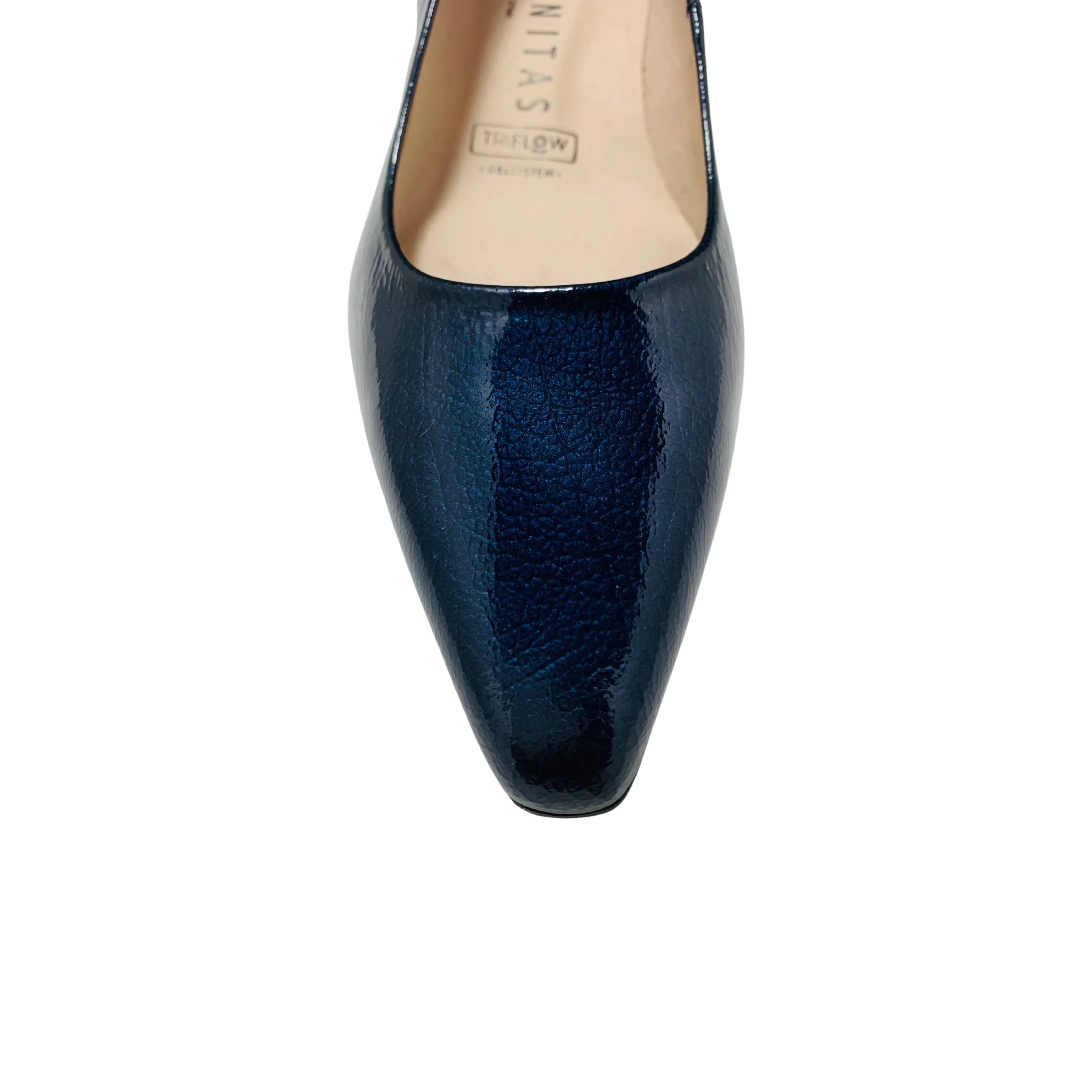 HI232529 Sahara Navy Patent Low Heel