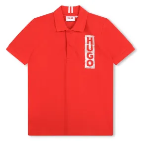 HUGO Boys Red Polo_G25144-990