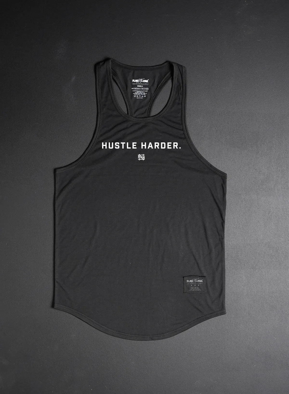 HUSTLE HARDER STRINGER - BLACK