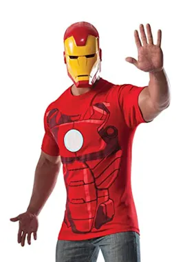 Iron Man Costume T-Shirt & Mask Set for Adults - Marvel Avengers