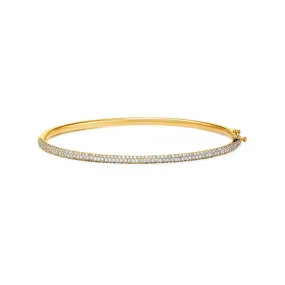 KWIAT Moonlight 3 Row Slim Bangle with PAVE