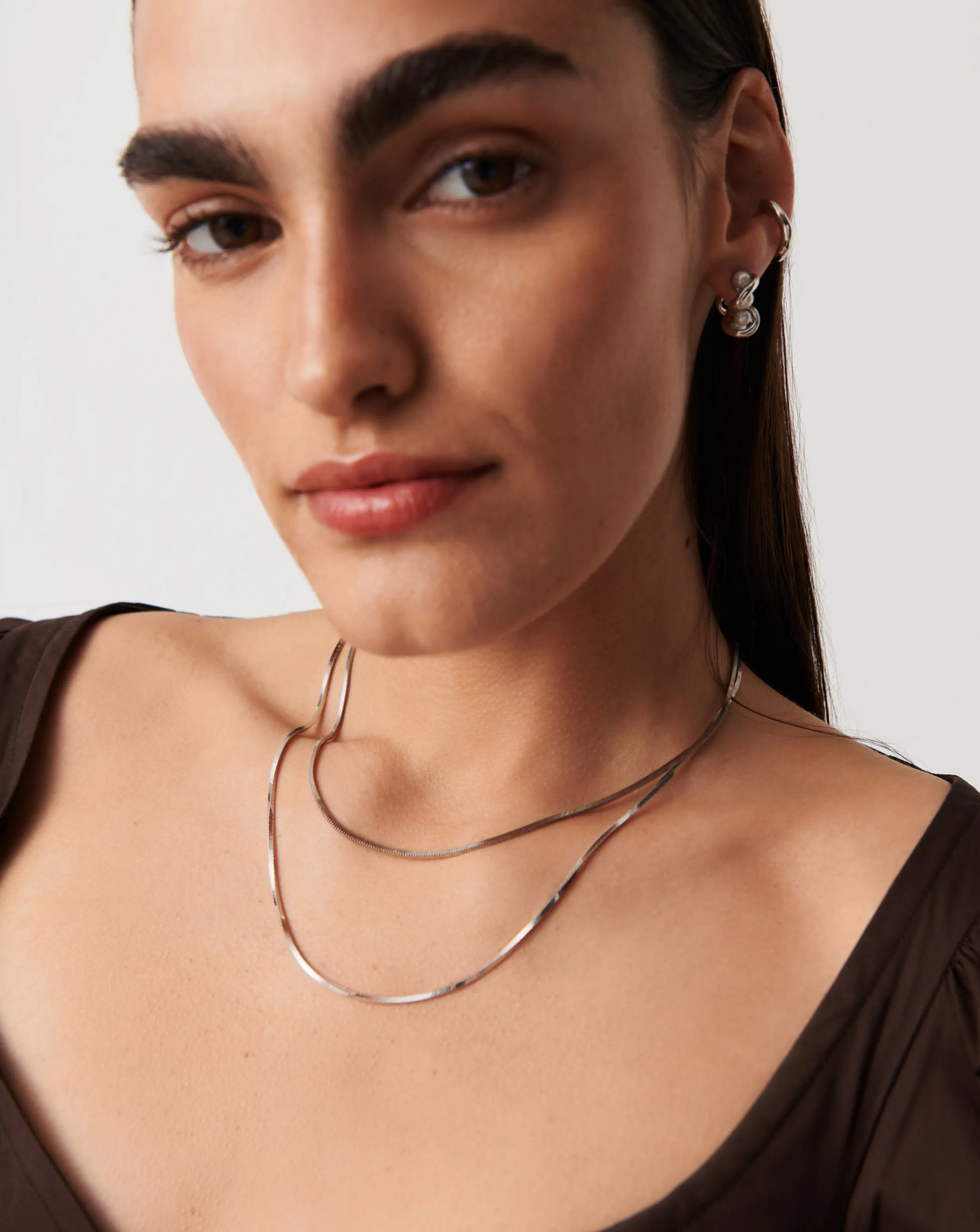 Lucy Williams Medium Square Snake Chain Necklace