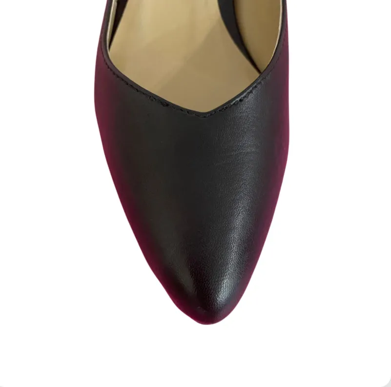 Mali Black Leather Pump