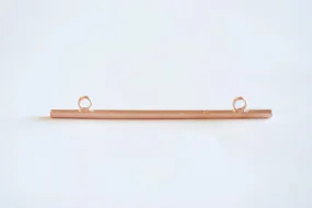 Matte Pink Rose Gold Long Bar Connector Charm- 22k Gold Plated Sterling Silver, Vermeil Rose Gold Square Bar Connector, Skinny Thin Bar, 315