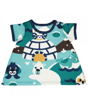 Maxomorra Arctic World Doll Short Sleeved Dress