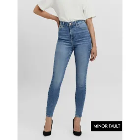 (Minor Fault) High Waist Blue Skinny Jeans