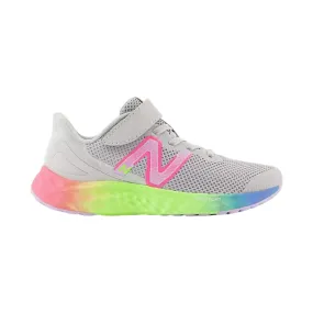 New Balance Girl's (Gradeschool) Fresh Foam Arishi v4 GPARIKG4 Grey/Rainbow