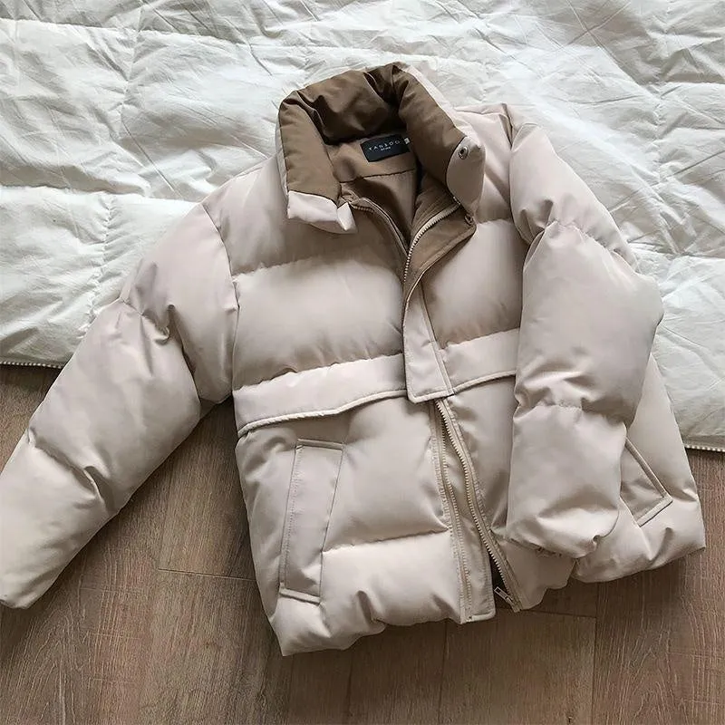 Oversized Quilted Winter Puffer Thick Warm Padded Puff Parka Jacket