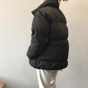 Oversized Quilted Winter Puffer Thick Warm Padded Puff Parka Jacket