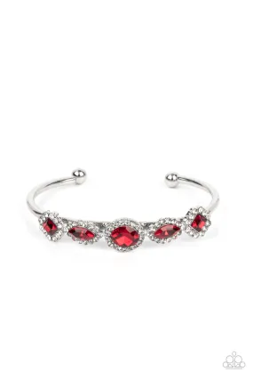 Paparazzi Accessories - Simmer on GLOW - Red Bracelet