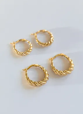 Prim twisted earrings 14k gold