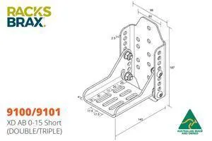 RacksBrax - XD Adjustable Bracket Short (Double)