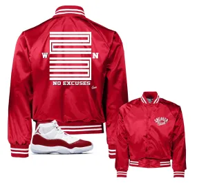 Retro 11 Varsity Red Satin Jacket - Win 23 - Red