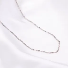 Rhodium Plated Cabel Chain