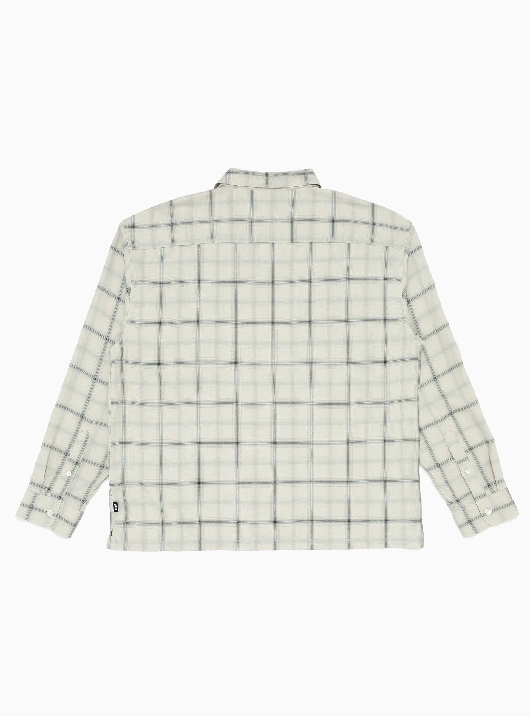 Shadow Plaid Rayon Shirt Natural