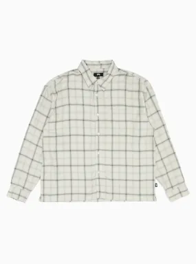 Shadow Plaid Rayon Shirt Natural