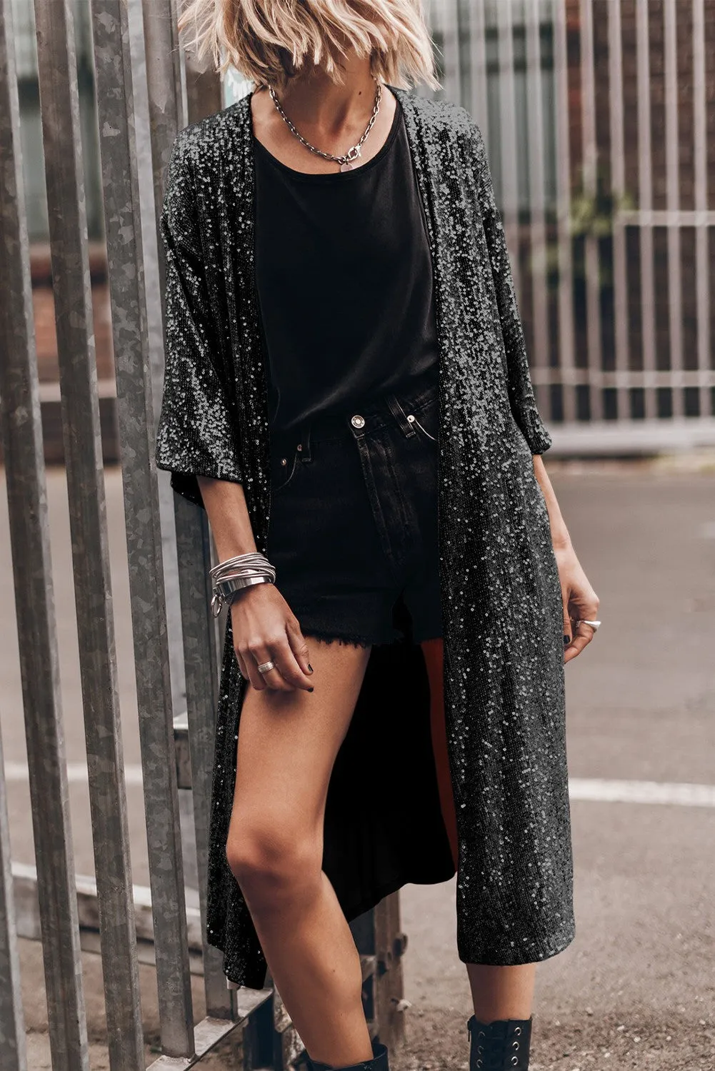 Showbiz Babe Sequin Kimono