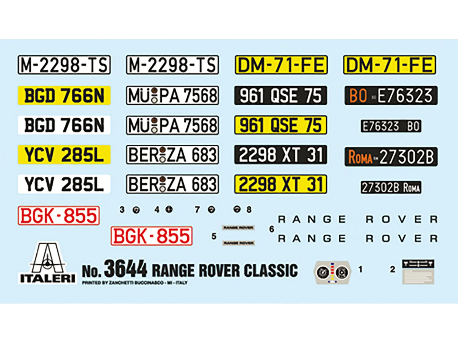 Skill 3 Model Kit Land Rover Range Rover Classic 1/24 Scale Model by Italeri