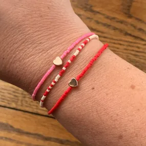 Tiny Heart Seed Bead Bracelet