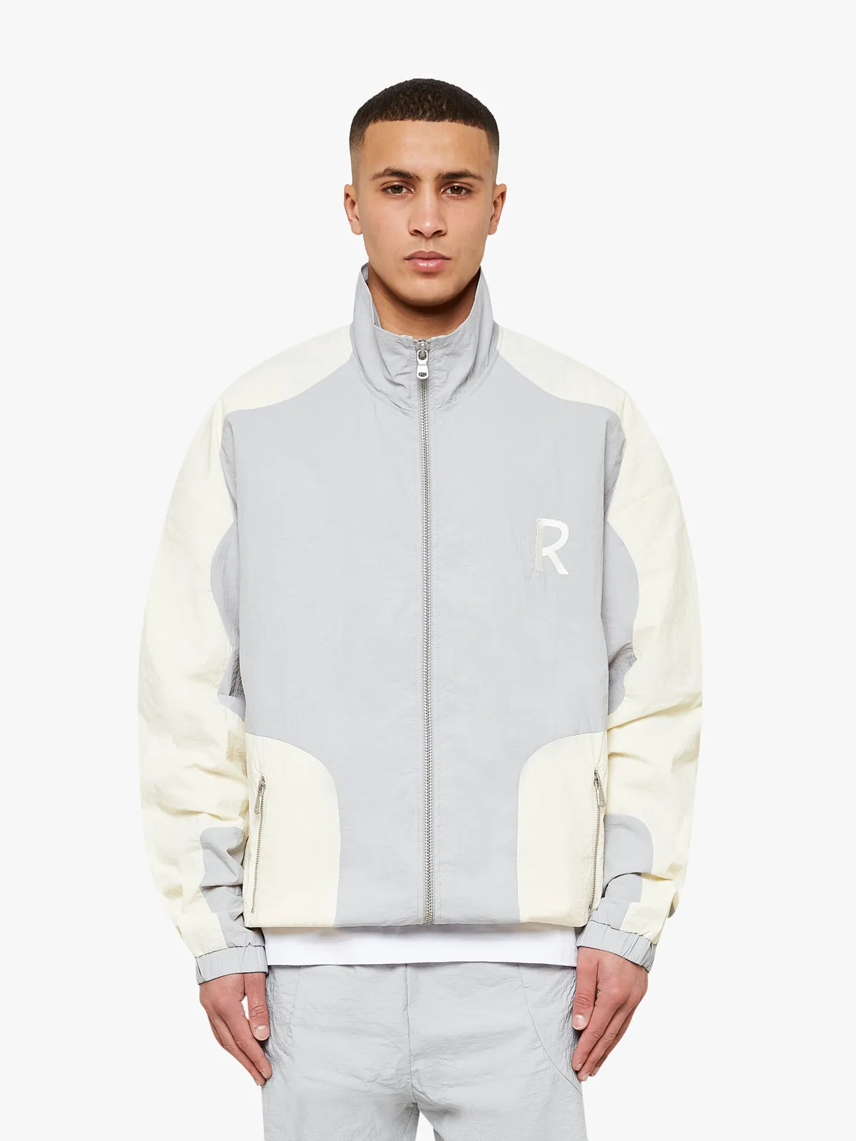 TRACKSUIT JACKET - GREY/CREAM