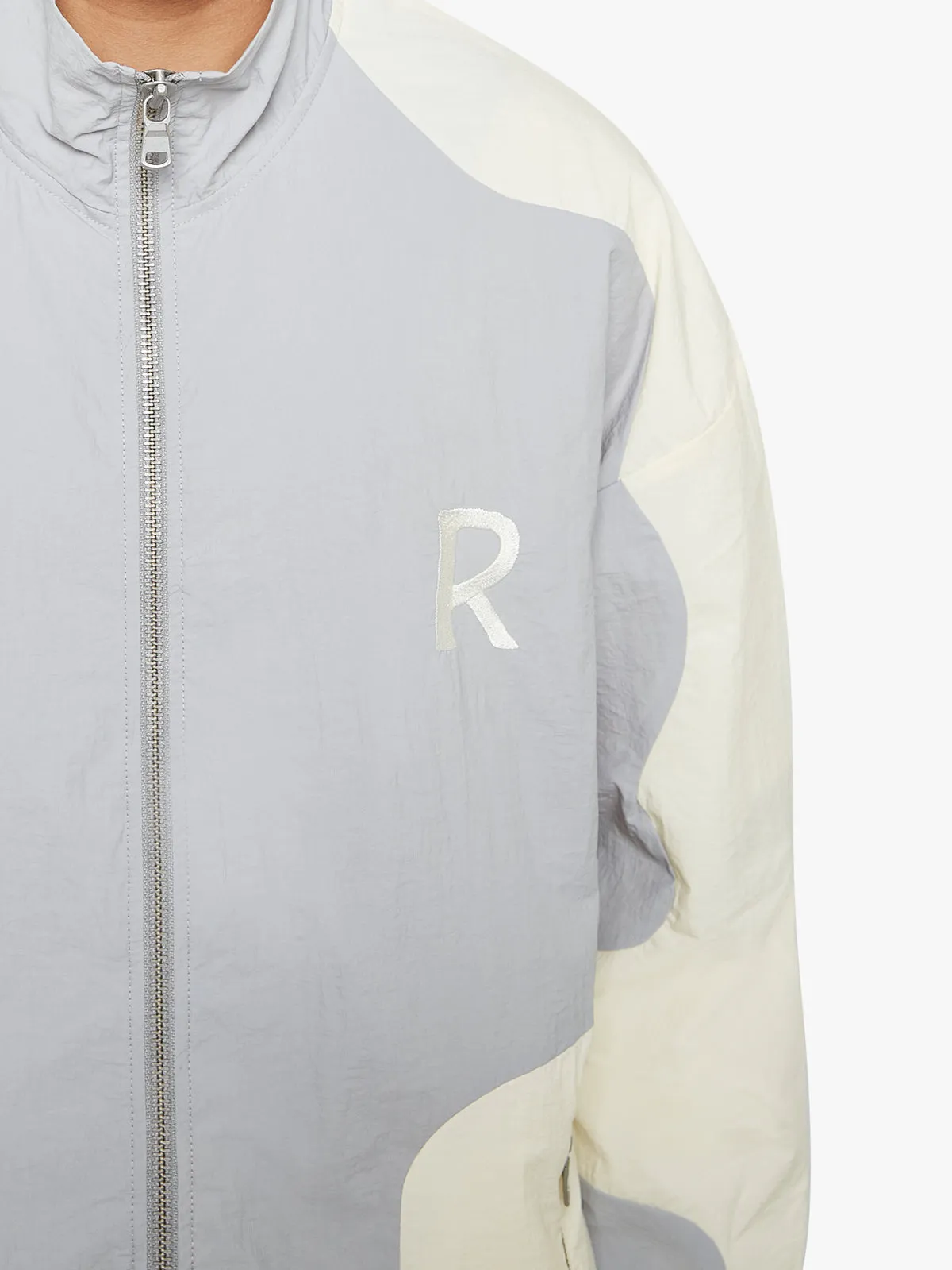 TRACKSUIT JACKET - GREY/CREAM