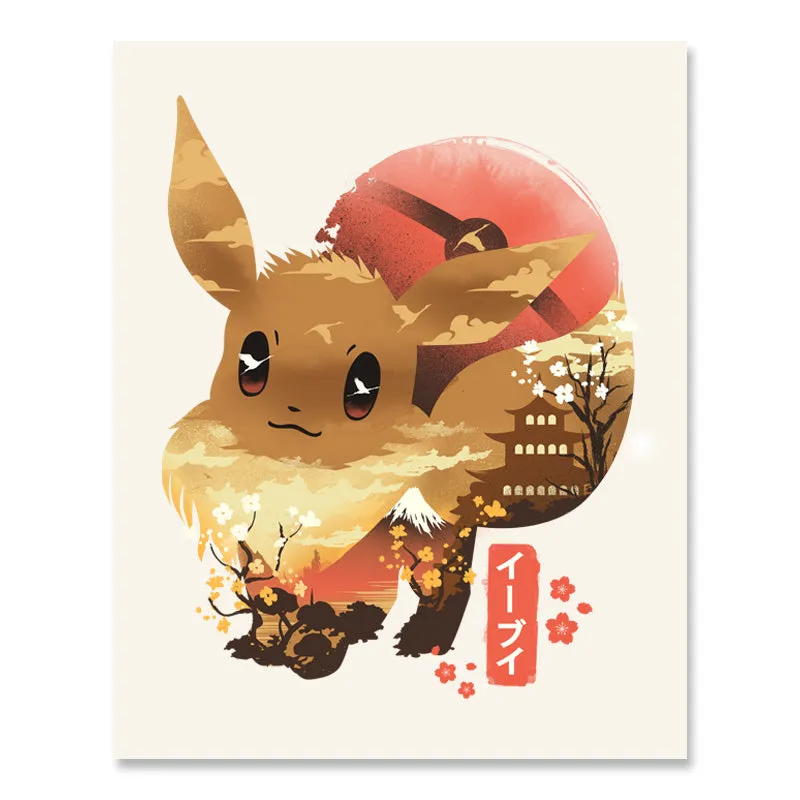 Ukiyo-e Eevee Print